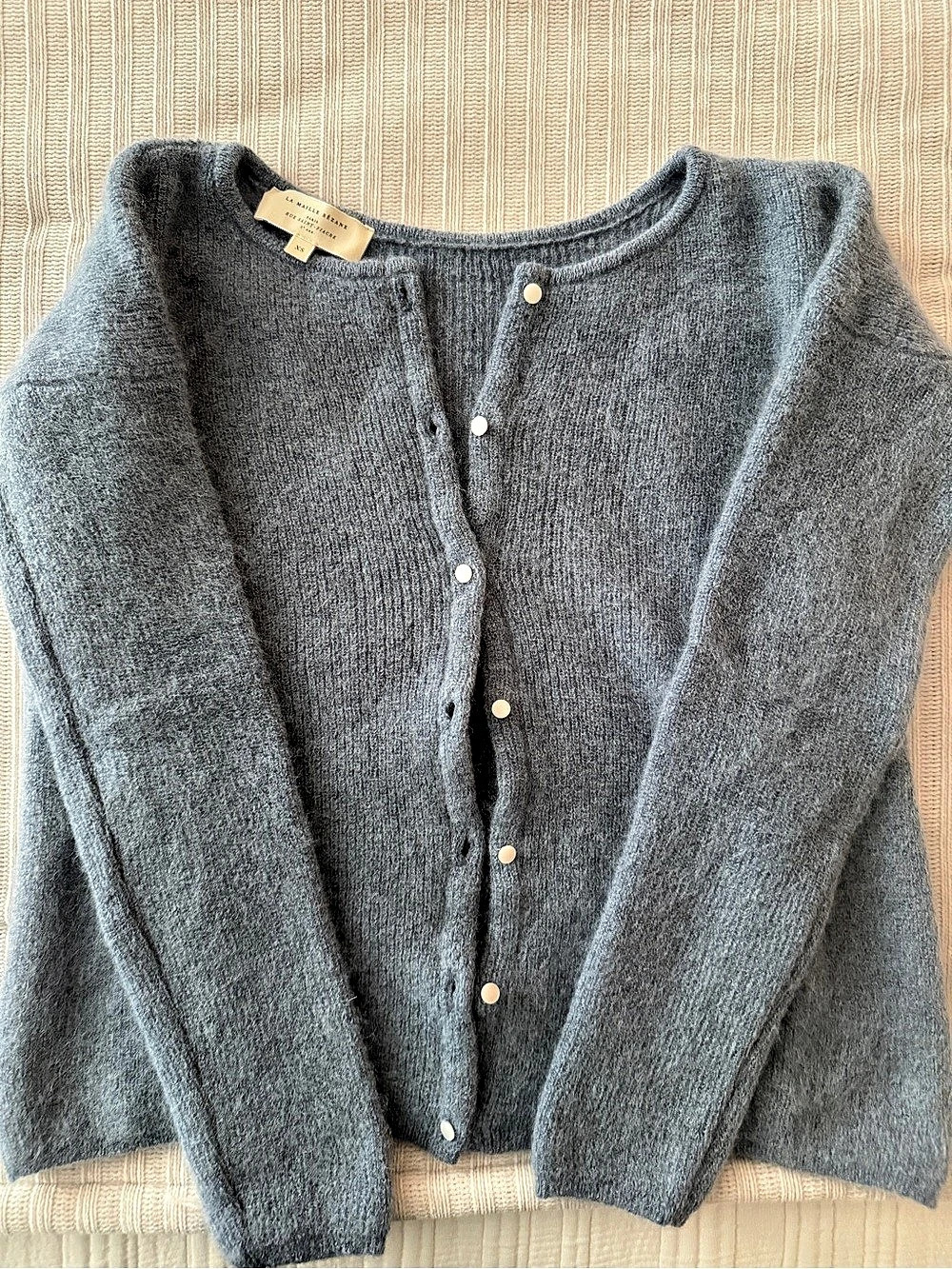 Sezane Gaspard Cardigan in Vintage Blue. Like New